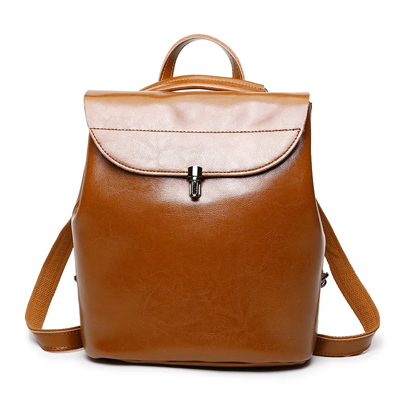 033018 new hot women leather backpack-in Backpacks from Luggage & Bags ...