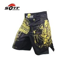 SOTF yellow Azrael breathable sports font b fitness b font mma fighting boxing font b shorts
