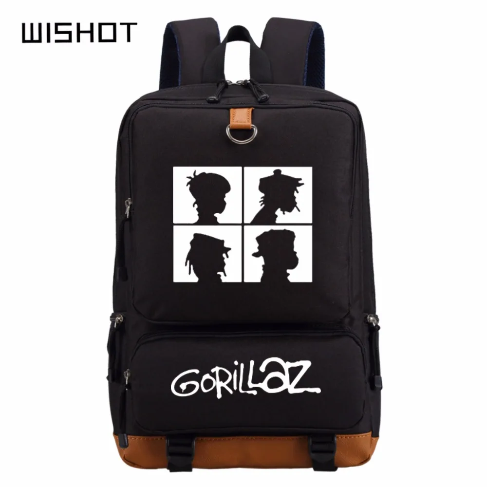 WISHOT Gorillaz рюкзак школьный для подростков школьные сумки дорожная сумка на плечо
