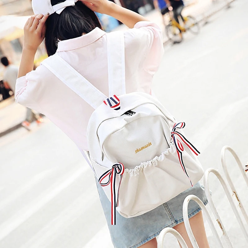 Korean Ulzzang Backpack Women Cool Schoolbags 2017 Summer Canvas