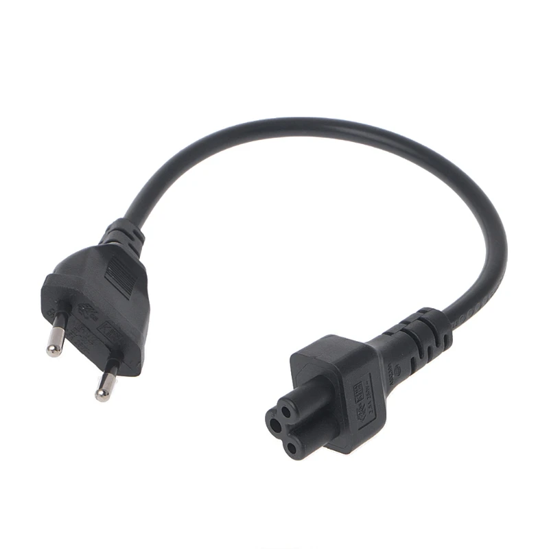 

2018 Power Adapter Cord Cable 30cm EU Plug 2 Pin Male To IEC 320 C5 Micky For Notebook Power Supply