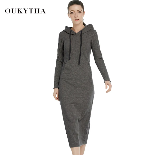 full length hoodie dress