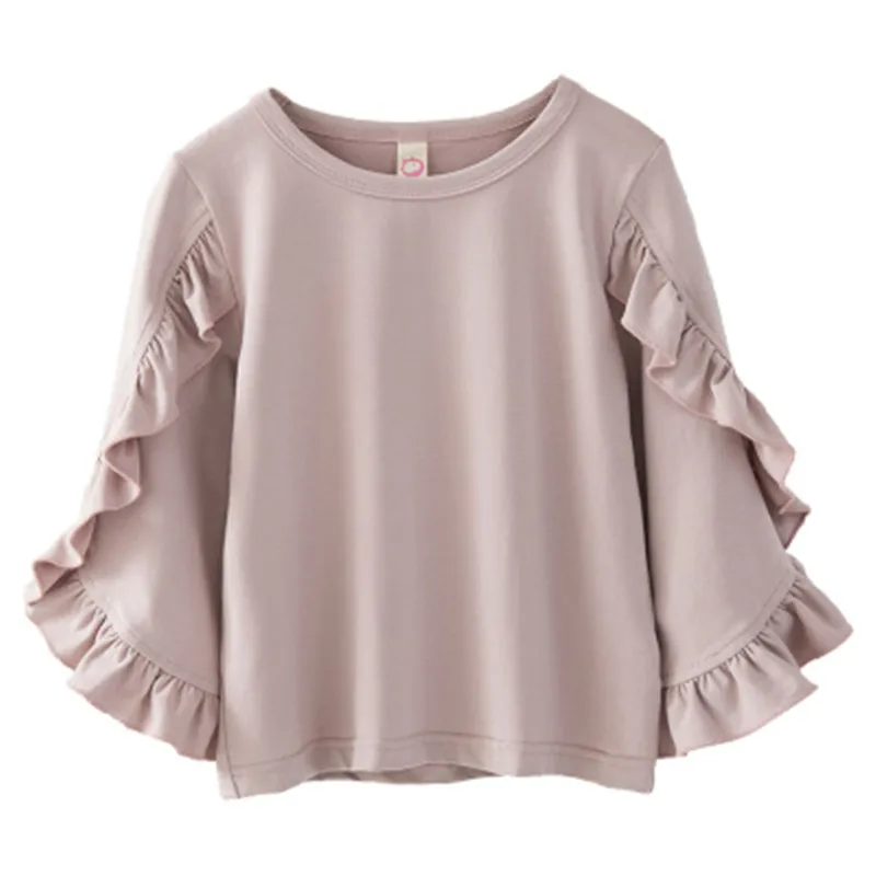 ruffle long sleeve t shirt