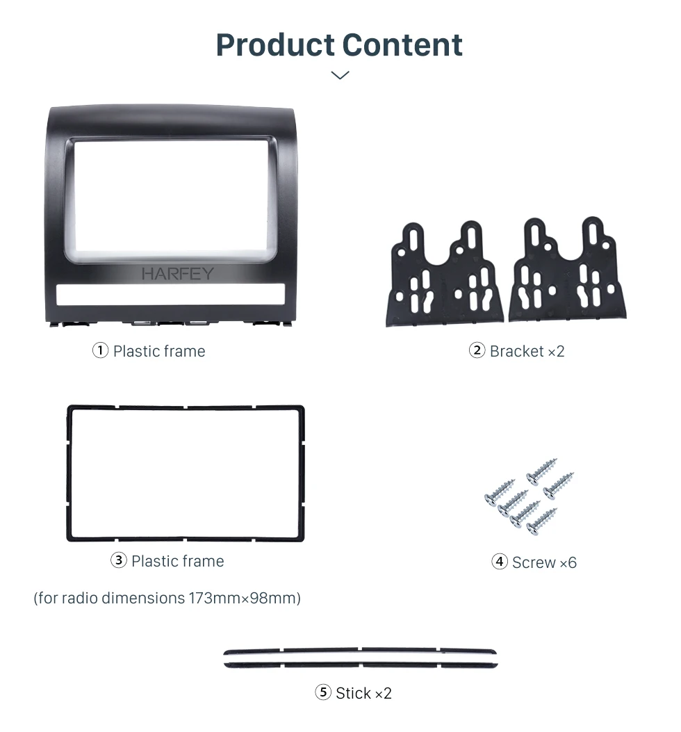 Harfey Двойной Дин Радио фасции отделка панели рамка Dash комплект для 2006 2007 2008 FIAT PERLA-2012 Fiat Albea Siena Palio