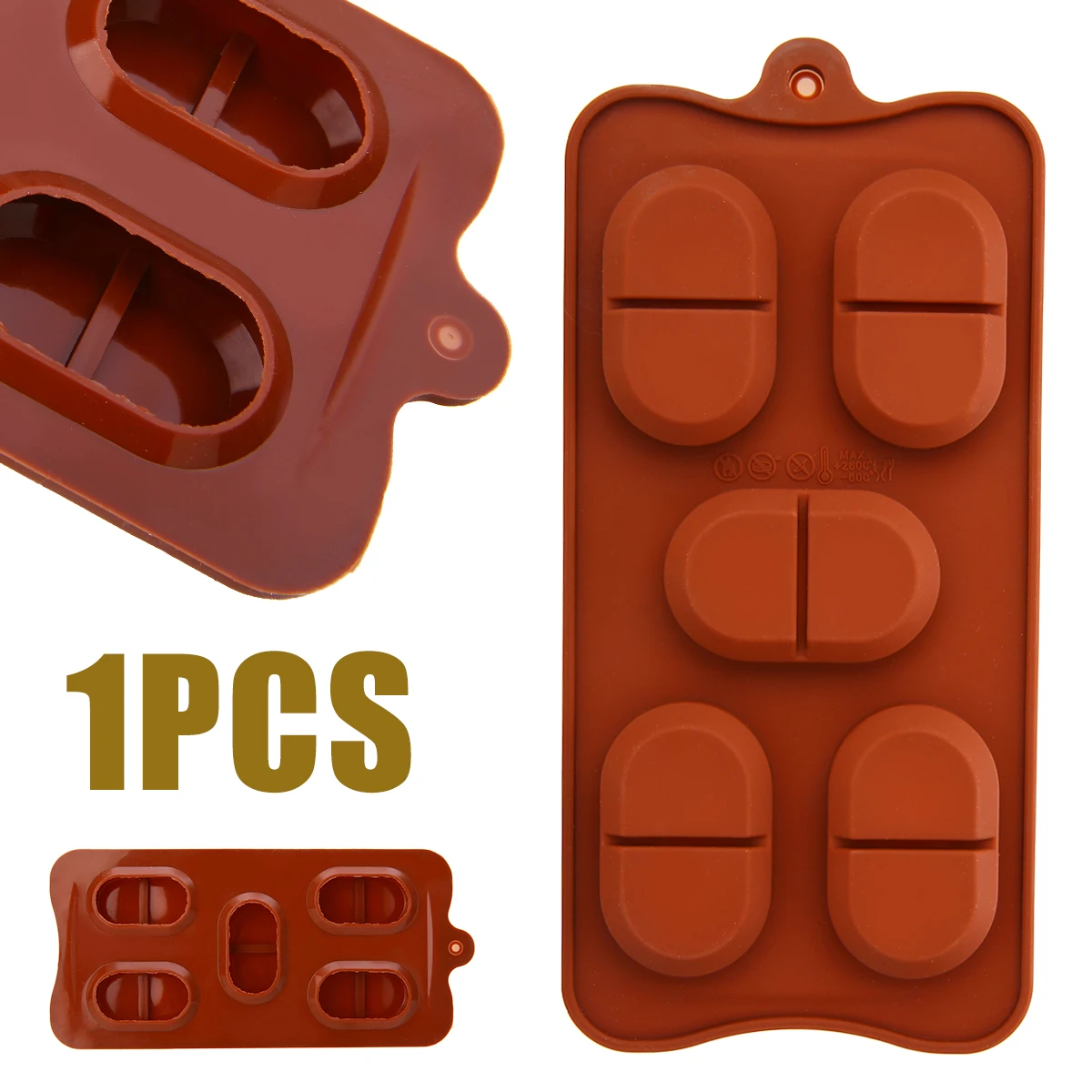 1pc Pill Shaped Silicone Mold Cute Fondant Jelly Mould Cake Decorating Tool Kitchen Baking Tools