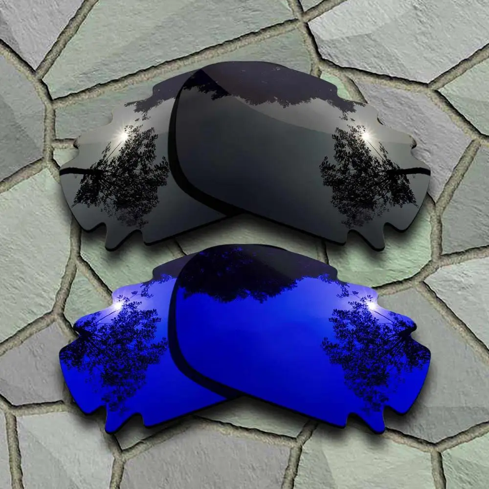 Солнцезащитные очки поляризованные Сменные линзы для Окли Jawbone вентилируемые разновидности - Цвет линз: Black-Violet Blue