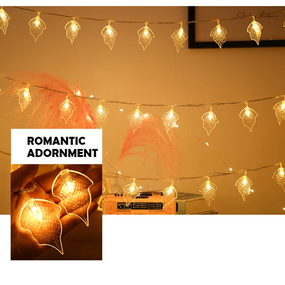

New Leaves Shaped LED String Lights USB Battery Operated Home Party Decorative Lamp 3/6/10m NE