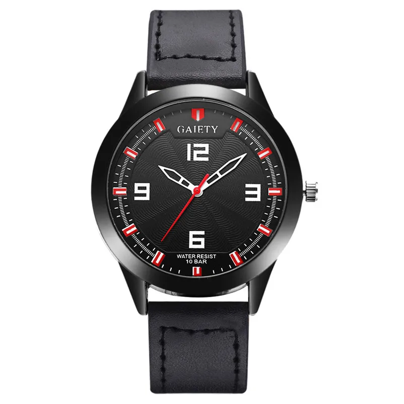 Fashion mens watches top brand luxury quartz-watch Pattern  Leather Strap Belt Table Watches Analog Quartz Watch clock 3M24#N (6)