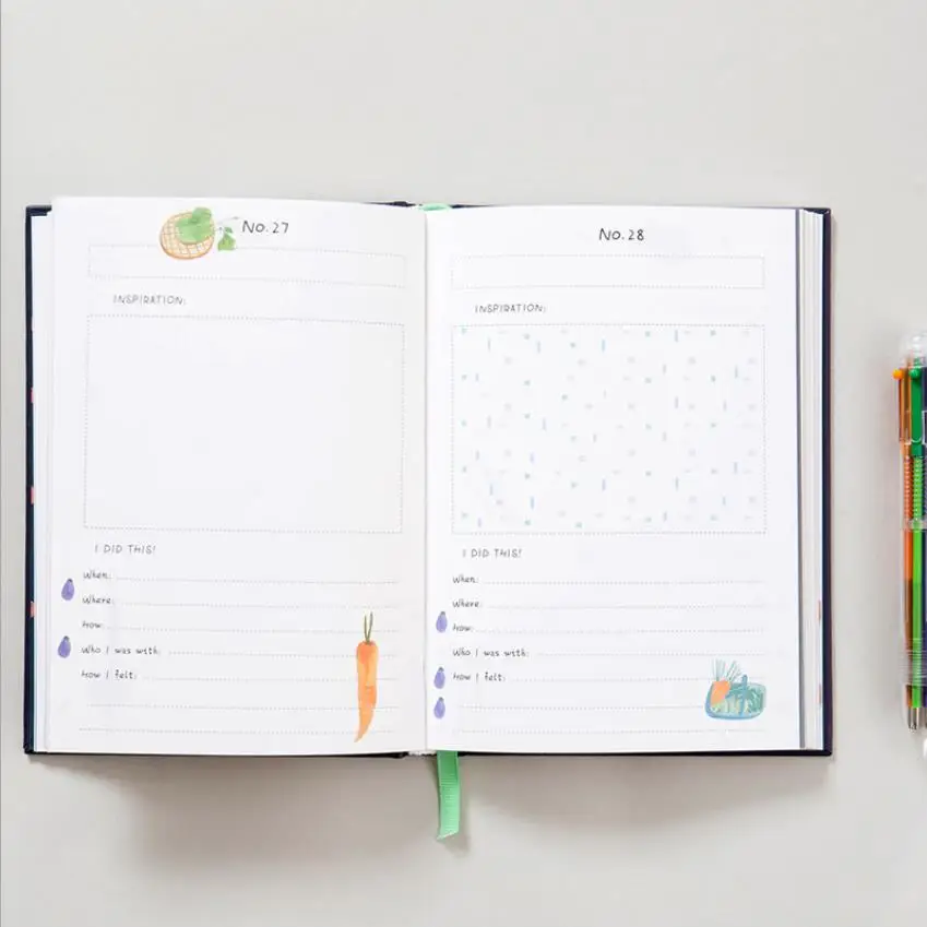Милые корейские канцелярские книги Kawaii 100 Bucket TO DO List Notebook A5 Planner Diary Journal Agenda Filofax