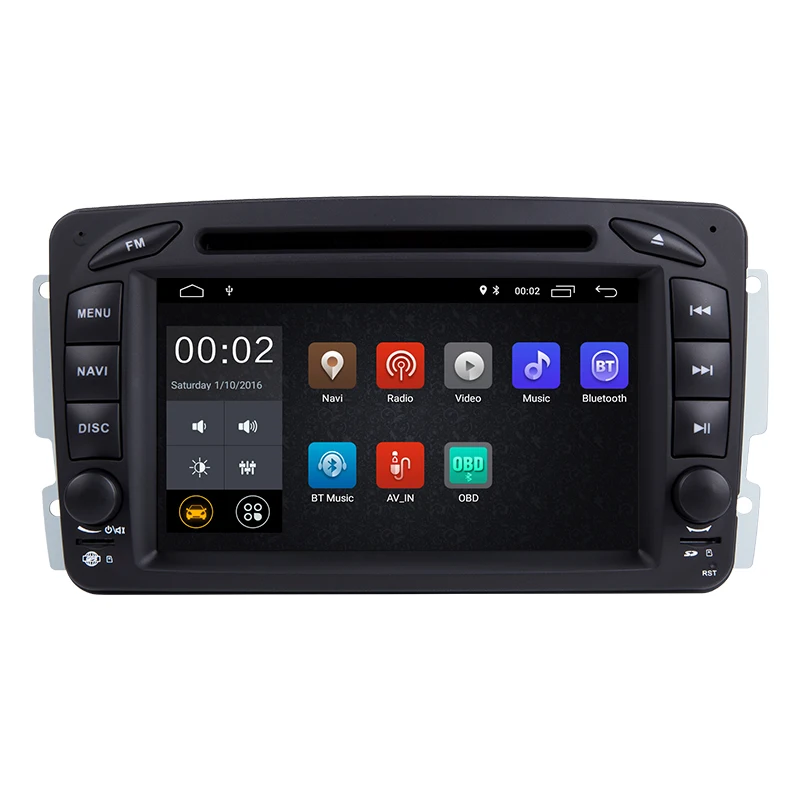 Top Android 8.1 4 Core Car DVD Player Multimedia Head Unit Navigation For Mercedes/Benz/W209/W203/Viano/W639/Vito Radio GPS Wifi FM 1