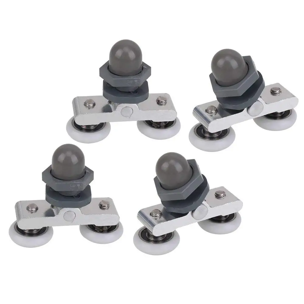 

25mm Double-Wheeled and Shower Door Replacement Rollers White Wheels Set of 4