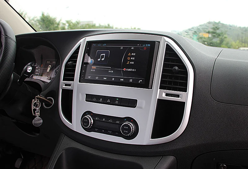 Автомобильный Стайлинг 1 шт. ABS Матовый салон, Торпедо вентиляционное отверстие выход отделка окантовка навигатора отделка для Mercedes-Benz Vito W447
