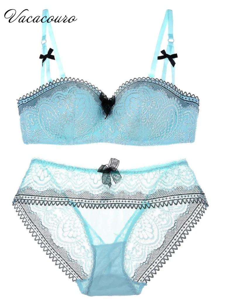 lace bra set 1 2 cup wire free push up bralette brief lace bra set 1 2 cup wire free push up bralette brief