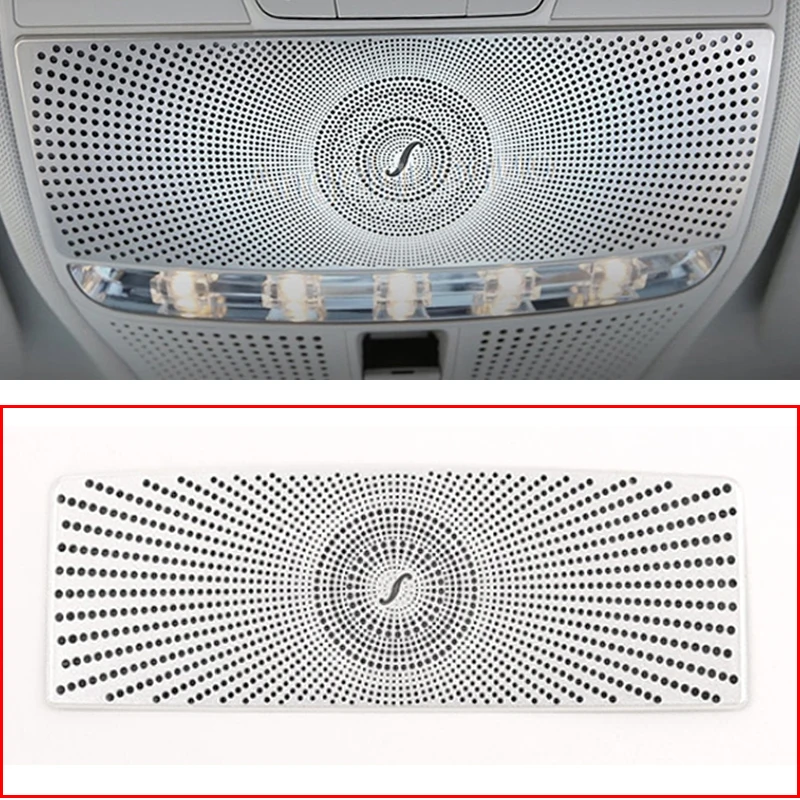 

Car Roof Reading Light Panel Decoration Sticker Dome Lamp 3D Sequins Cover Trim Frame For Mercedes Benz 2016 2017 W213 E Class