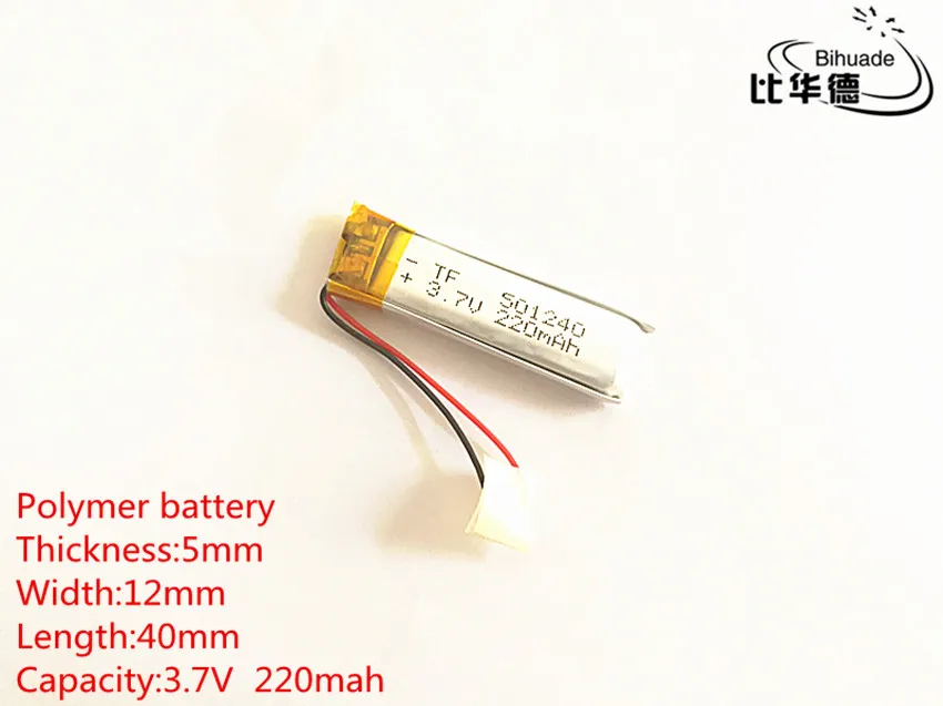 10 шт 3 7 V 220mAh 501240 литий полимерный LiPo аккумуляторная батарея для Mp3 MP4 GPS PSP|battery for