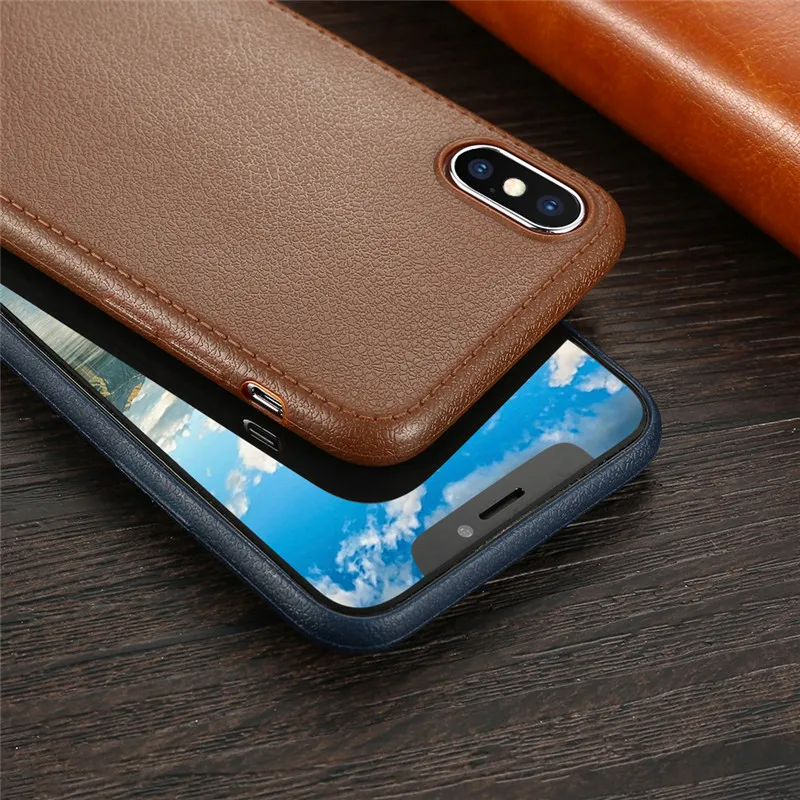 Tikitaka, однотонный кожаный чехол для iPhone XS MAX 8 Plus, мягкая полиуретановая Противоударная задняя крышка для iPhone XS XR 7 6s Plus