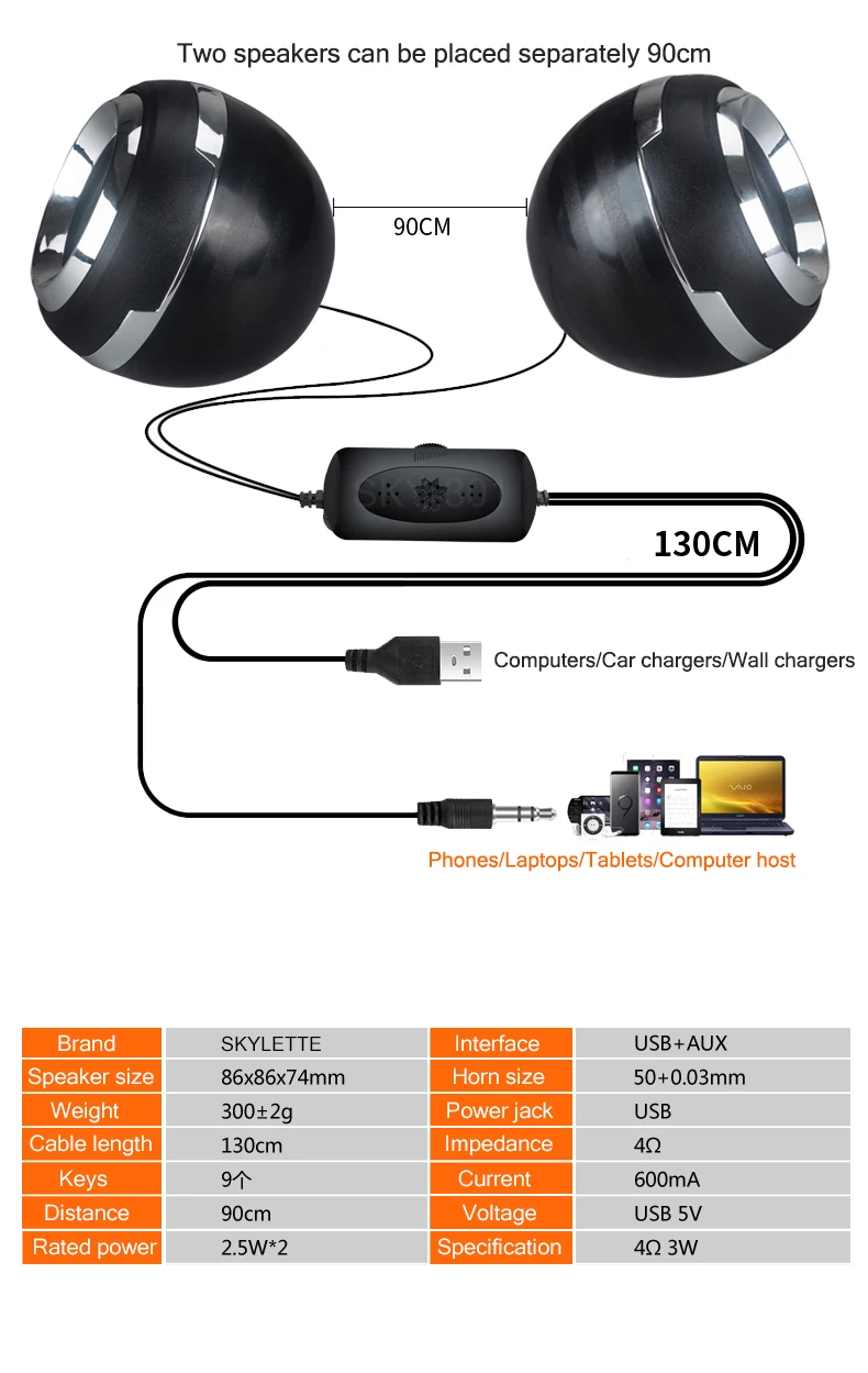 1 пара проводной мини Компьютерные Колонки USB AUX рога для ноутбука Настольный телефон 6 Вт Мощный Аудио мультимедийный громкоговоритель