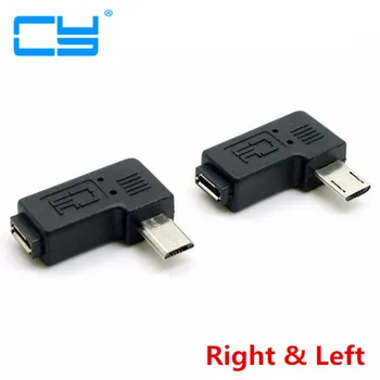 

Micro USB 2.0 5Pin Male to Female M to F Extension connector Adapter 9mm Long plug Connector 90 Degree Right & Left Angled