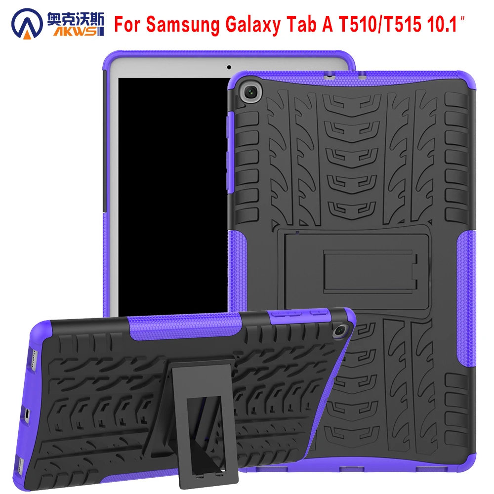 

Walkers Case for Samsung Galaxy Tab A 10.1 Inch T515 T510 Cover Heavy Duty 2 in 1 Hybrid Rugged Durable Funda Tablet Shell