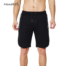 MoneRffi Лето г. для мужчин Спорт повседневные шорты модные тонкие Drawstring свободные шорты для женщин Спортивная одежда для зала, фитнеса карман на молнии Короткие штаны
