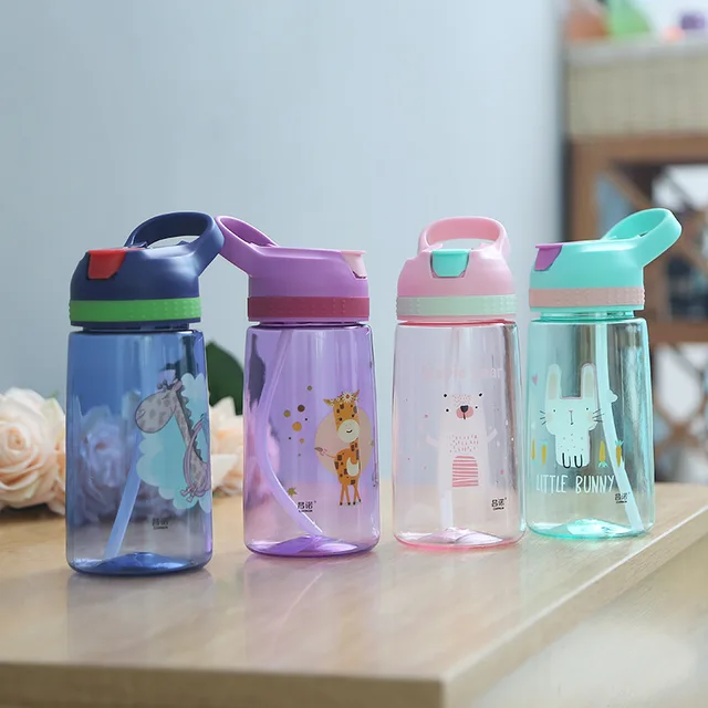 4 Colors 450ml Outdoor Kids Sport Bottle Sport Healthy Life Hiking Climbing  Bottle for Water My Children Water Juice Bottle