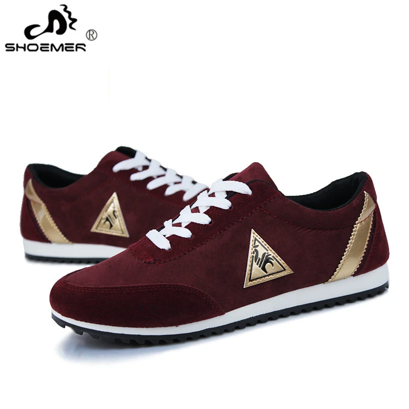 

SHOEMER Men Casual Shoes Lightweight Plus Size Breathable Lace-up Male Sapatos masculinos Non-slip Colorblock canvas shoes