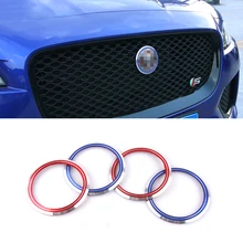 Emblema de logotipo do centro de grelha da frente, de carro, anel decorativo, adesivos de jaguar xe x760 F-PACE x761 xf x260 xj xjl x351 capa da guarnição do emblema