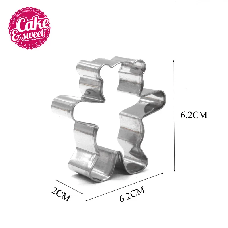 kitchen Cookie Cutters Stainless Steel Bear Shape Animal Biscuit Cookie Cutters Fondant Pastry Decorating Baking Tools DIY Mold - Image 2
