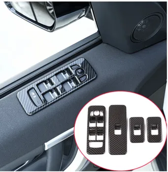 

Carbon Fiber Surface For Land Rover Discovery Sport ABS Window Lift Switch Frame Trim Stickers 4pcs 2015-2017