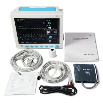 

US seller ICU CMS8000 Patient Monitor 6 parameter Vital Sign ECG NIBP RESP TEMP SPO2 Pr Big Screen
