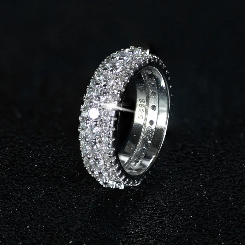  Original solid real luxury Hot 925 sterling silver Ring for Women Wedding band eternity ring party 