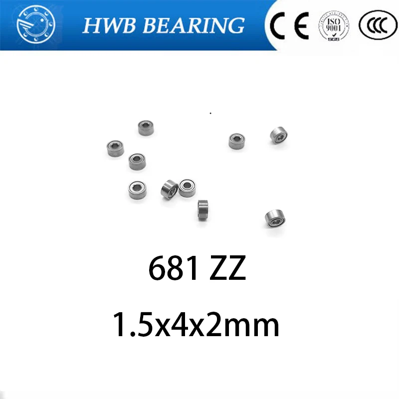 

681XZZ 681X 681 L415ZZ Deep Groove Ball Bearing 1.5x4x2mm Miniature Bearing 1.5*4*2mm Full Complement