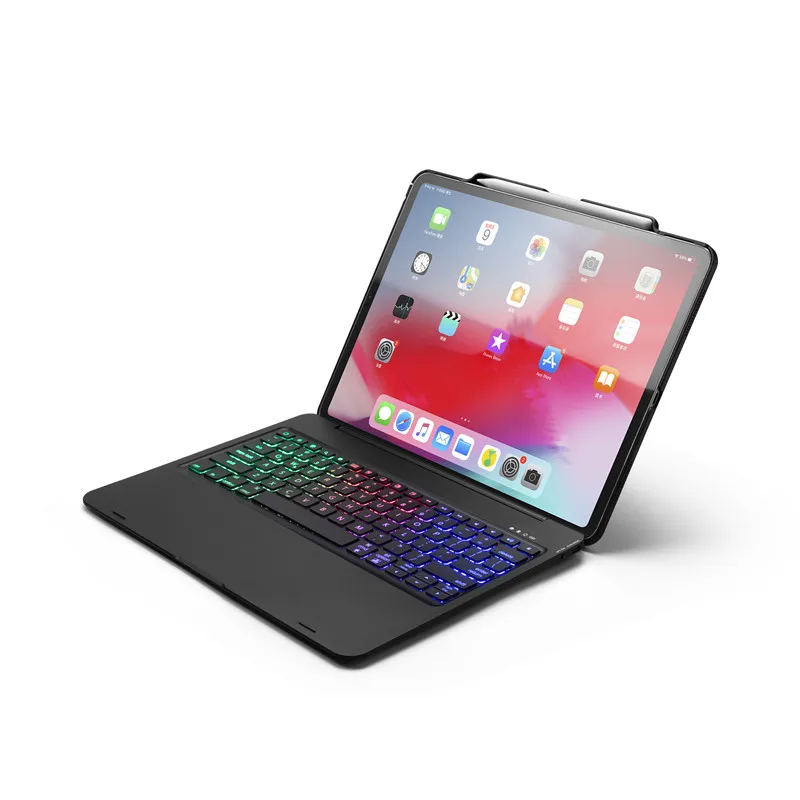 Bluetooth клавиатура чехол для iPad Pro 12,9 Смарт сна/Пробуждение защитный чехол для Apple iPad 12,9 Coque 7 цветов с подсветкой