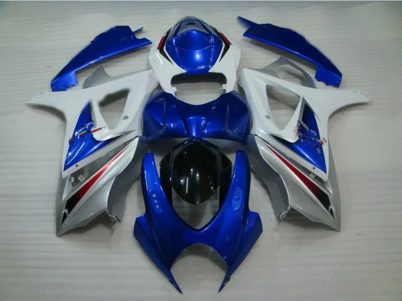 Комплект обтекателей для мотоцикла GSXR1000 07 08 GSXR 1000 K7 2007 2008 gsxr1000 ABS белый синий