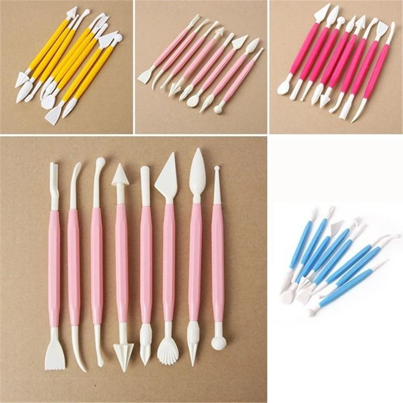 

NEW 8pcs/set Professional DIY Plastic Fimo Polymer Clay Tools Slime Playdough Tool Sculpture Tools Toys For Clay Carving