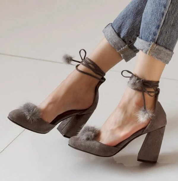 Closed toe heels lace up Clearance