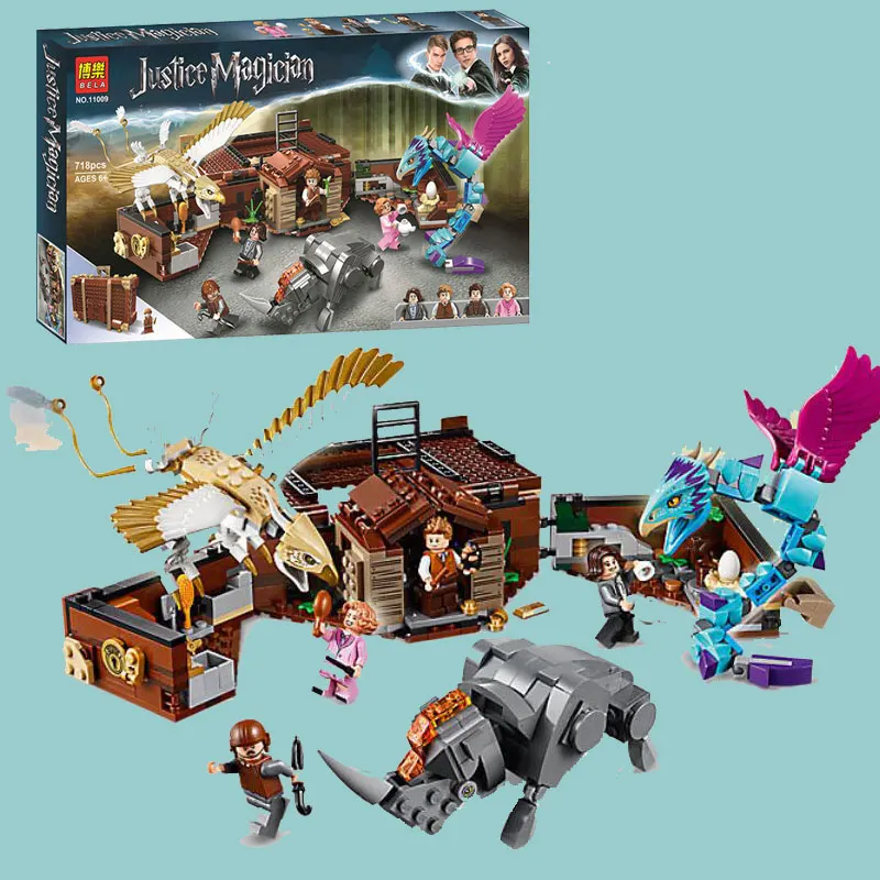 

Fantastic Beasts Newt's Case of Magical Creatures Building Blocks Toys Compatible Legoings 75952 Harri Potter Movie