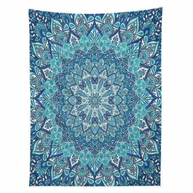 Bohemian Tapestry Light Blue Popular Mandala Hanging Wall Tapestries