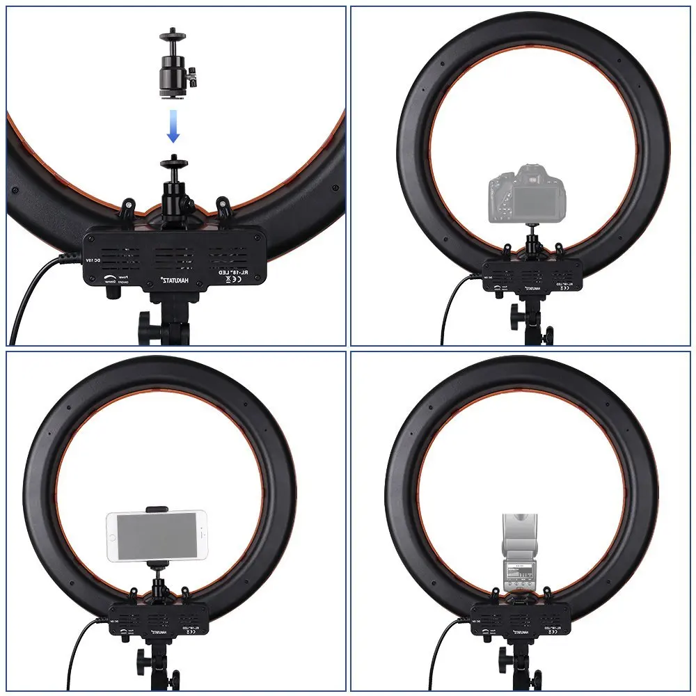 Spash RL-18 светодиодный кольцевой светильник для фотосъемки светильник ing со штативом зеркало для макияжа 240 светодиодный с регулируемой яркостью 5500K камера Студия телефон видео Лампа