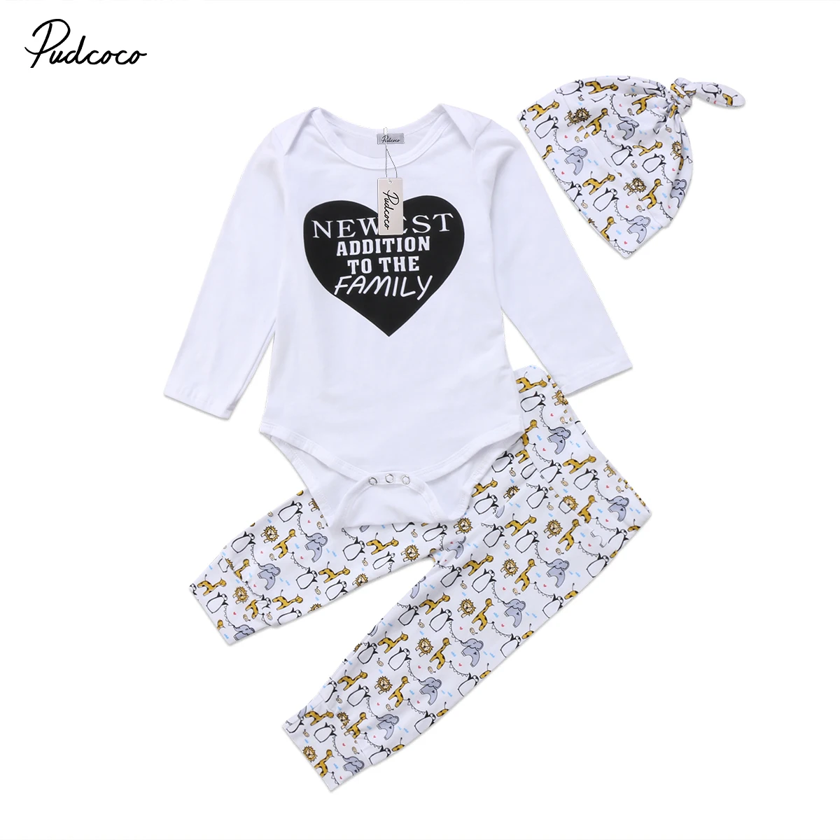 Newborn Baby Clothes Set – Cotton Short-Sleeve Bodysuits & Pants For Boys & Girls (Layette Set)