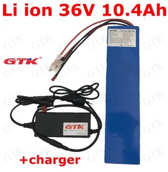 

GTK 36v 10.4ah lithium ion battery 10ah li ion battery BMS for 500W 350w bike wheelbarrow scooter customize+ 2A Charger