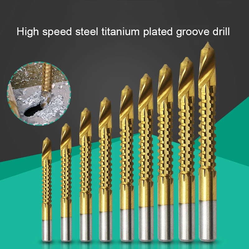 

Pull Groove Drill Bit Woodworking Drills Rotary High Speed Steel Stop Collar Woodworking Drills Bits Professional Accessories