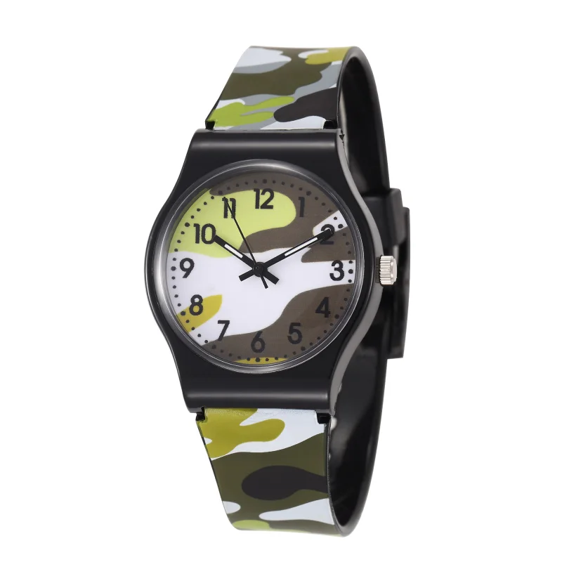 30 м Водонепроницаемые Мультяшные часы Детские кварцевые наручные часы детские часы для мальчиков и девочек подарок детские часы Relogio Infantil reloj ninos montre enfant - Цвет: Green