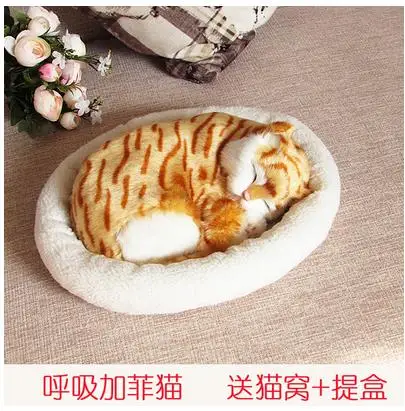 

Cat simulation kitten plush toy cat fake cat doll model doll simulation animal car decoration ornaments-18