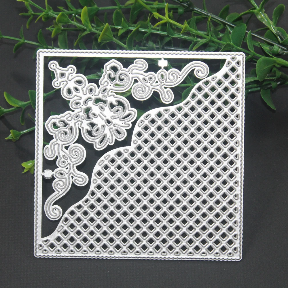 

Grid Background Square Frame Carbon Steel Cutting Dies Stencils DIY Scrapbooking Paper Cards Photo Album Decorative Embossing