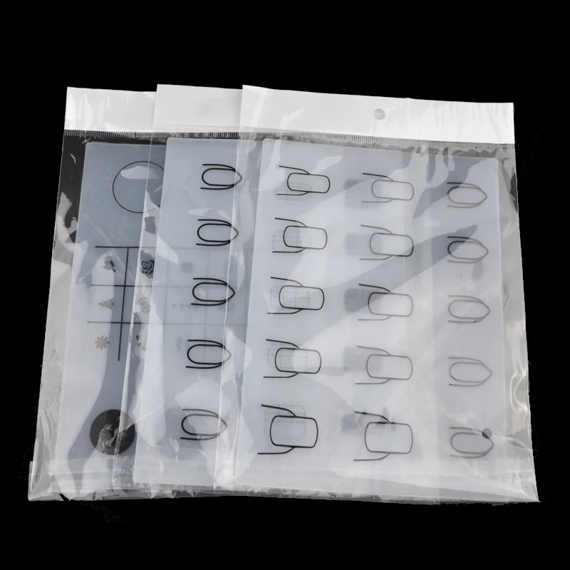 

3Pcs Professional Silicone Stamping Nail Art Plate Pat Foldable Washable Nail Mat Transfer Tools Practice Table Pad for Salon