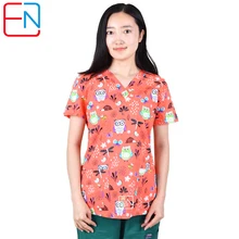Hennar Женские топы с принтом, медицинская женская одежда, медицинская одежда для больниц, медицинская униформа, топ, одежда для стоматологических медсестер