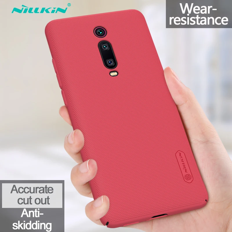 Матовый чехол Nillkin для Xiao mi Red mi K20/K20 Pro и mi 9T Pro, суперматовый защитный чехол для мобильного телефона, Ультратонкий Жесткий чехол из поликарбоната - Цвет: Красный