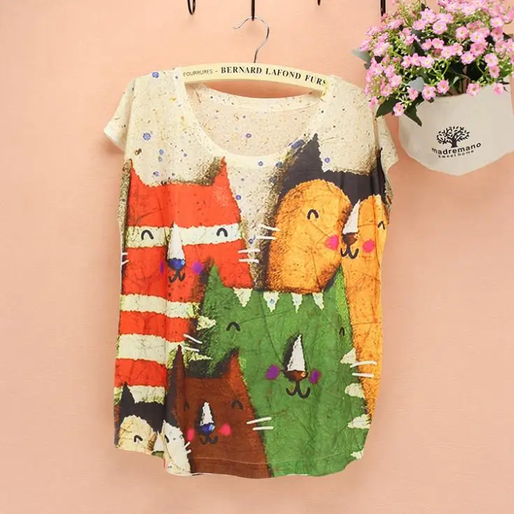 Женская футболка с принтом животных летняя новинка 2015|t-shirt women|print t-shirt woment-shirt women