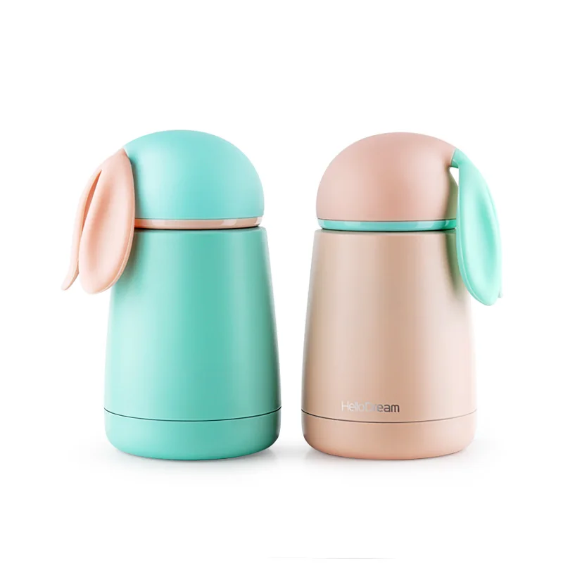 Cute Rabbit Thermos Mug Thermo Animals Baby Child Cup 300ML Water